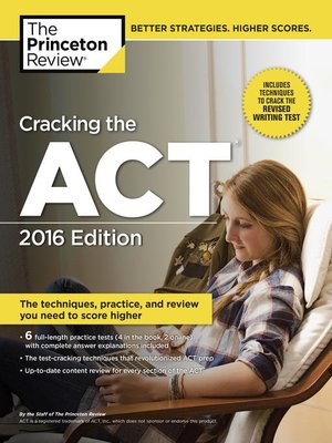 cover image of Cracking the ACT with 6 Practice Tests, 2016 Edition